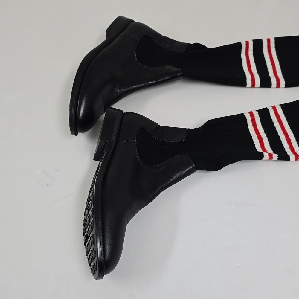 Givenchy. Storm rubber and ribbed-knit thigh sock boots - Picture 5 of 14